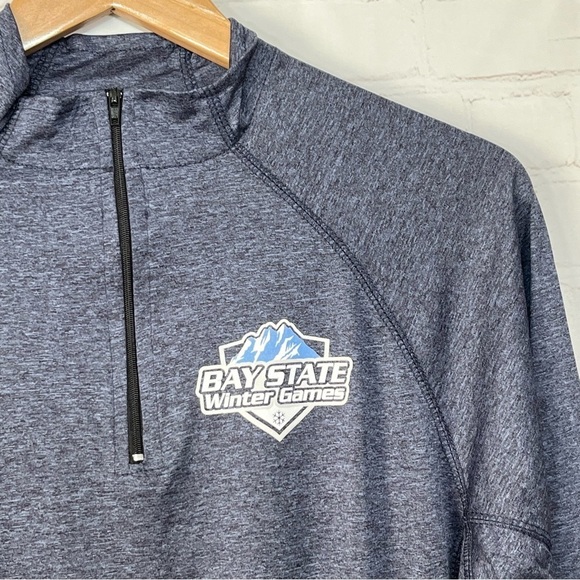 Leslie Jordan Bay State Winter Games 1/4 Zip Performance Shirt Womens Medium - Picture 4 of 9